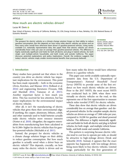 How Much Are Electric Vehicles Driven?