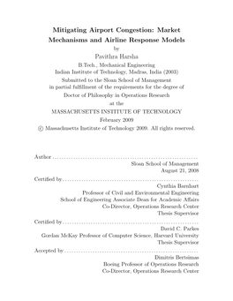 Mitigating Airport Congestion: Market Mechanisms and Airline Response