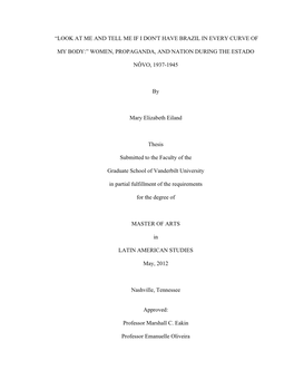 “Look at Me and Tell Me If I Don't Have Brazil in Every Curve Of