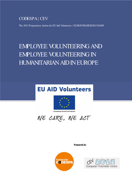 Employee Volunteering and Employee Volunteering in Humanitarian Aid in Europe