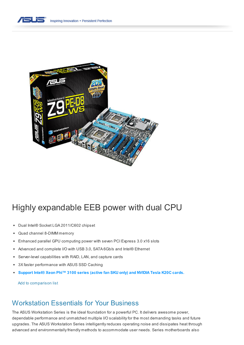 Highly Expandable EEB Power with Dual CPU