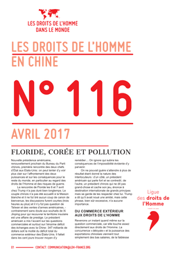 Les Droits De L'homme En Chine Avril 2017