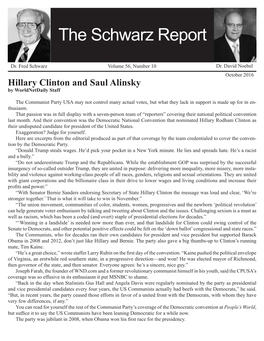 October 2016 Hillary Clinton and Saul Alinsky by Worldnetdaily Staff