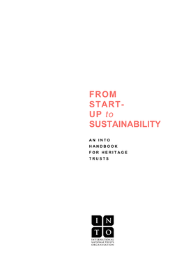 From Start up to Sustainability: an INTO Handbook for Heritage Trusts