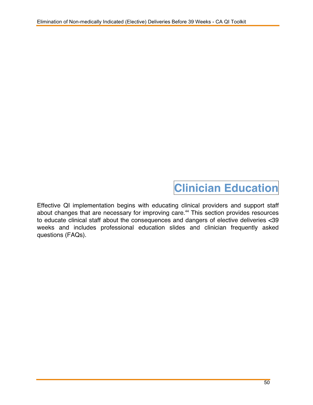 Clinician Education