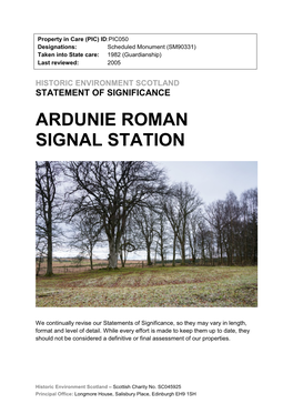 Ardunie Roman Signal Station