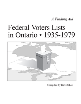 Federal Voters Lists in Ontario • 1935-1979