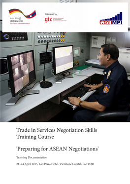 Trade in Services Negotiation Skills Training Course 'Preparing For