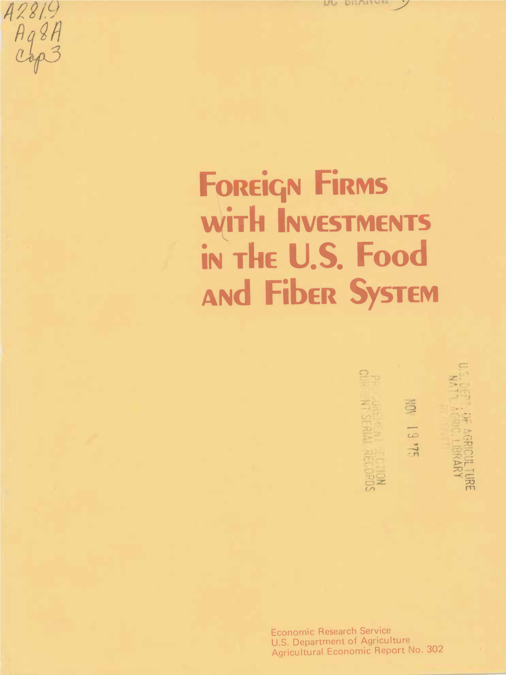 ÍN the U.S. Food and Fiber System