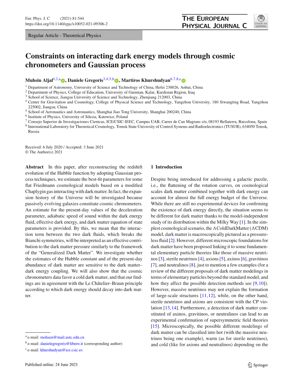 Constraints on Interacting Dark Energy Models Through Cosmic Chronometers and Gaussian Process
