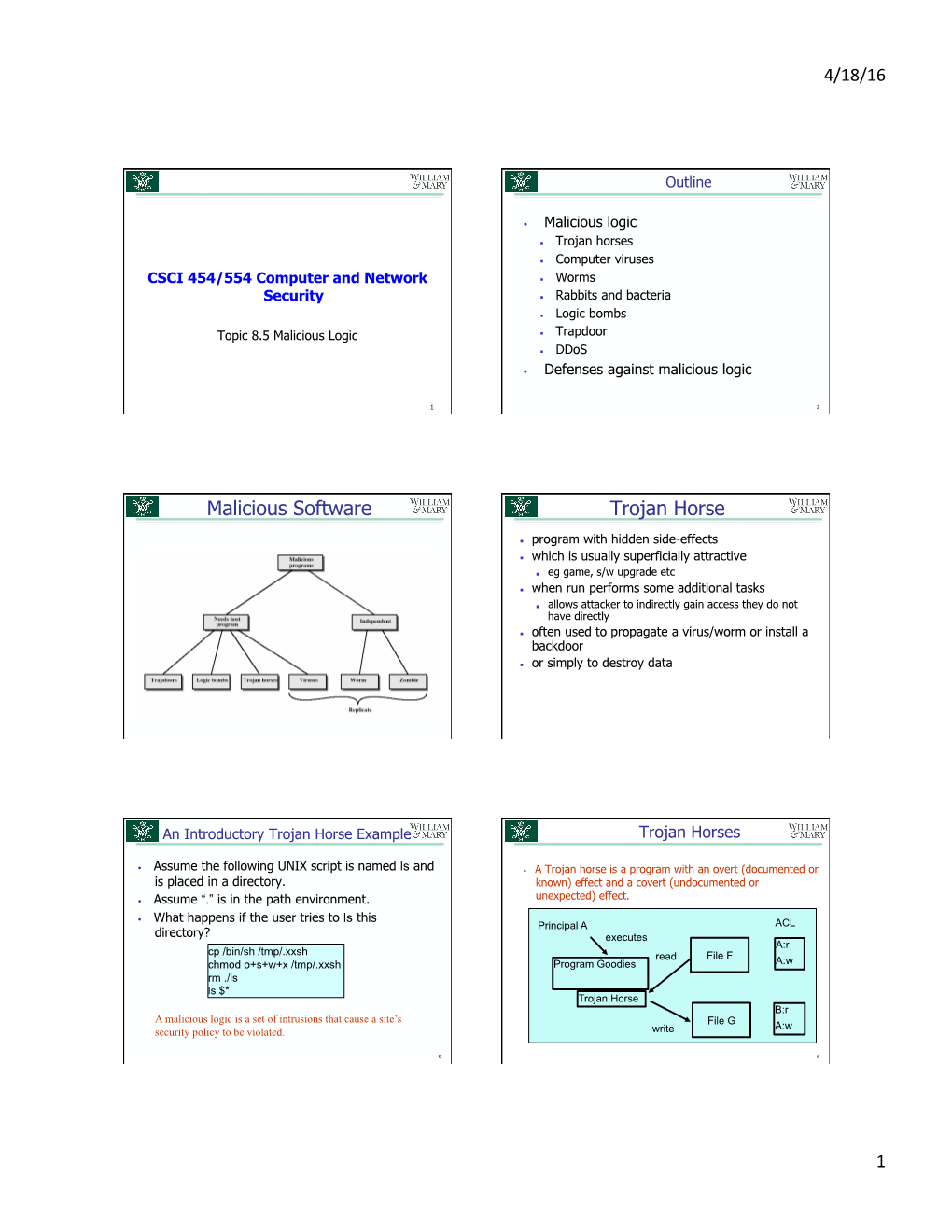 Malicious Software Trojan Horse