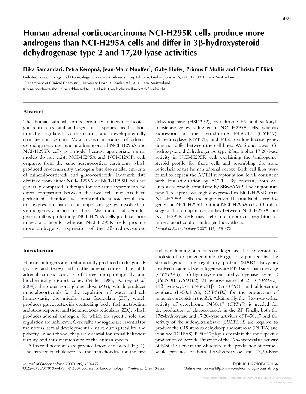 Human Adrenal Corticocarcinoma NCI-H295R Cells Produce More