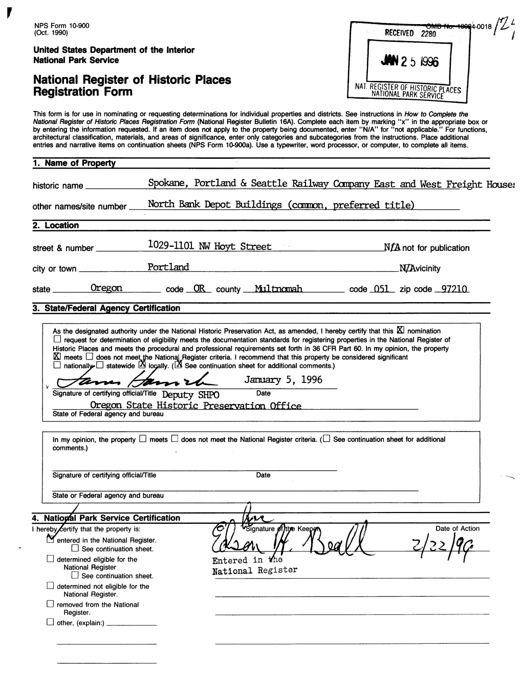 National Register of Historic Places Registration Form JHN25I996