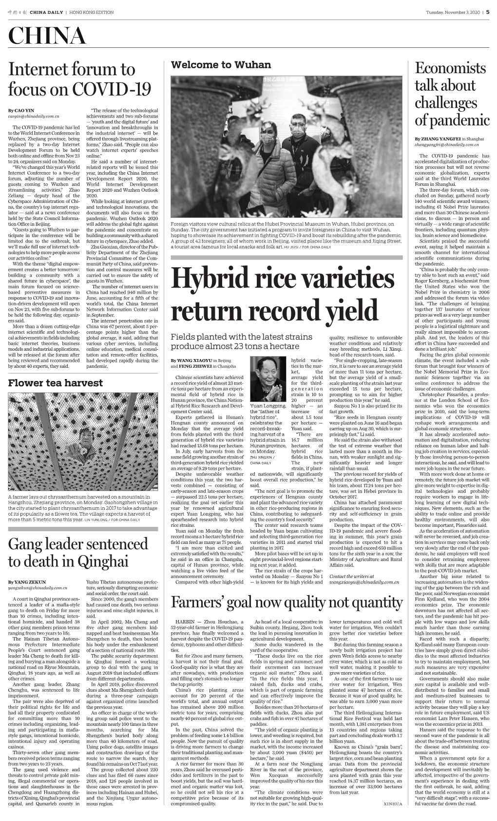 Hybrid Rice Varieties Return Record Yield