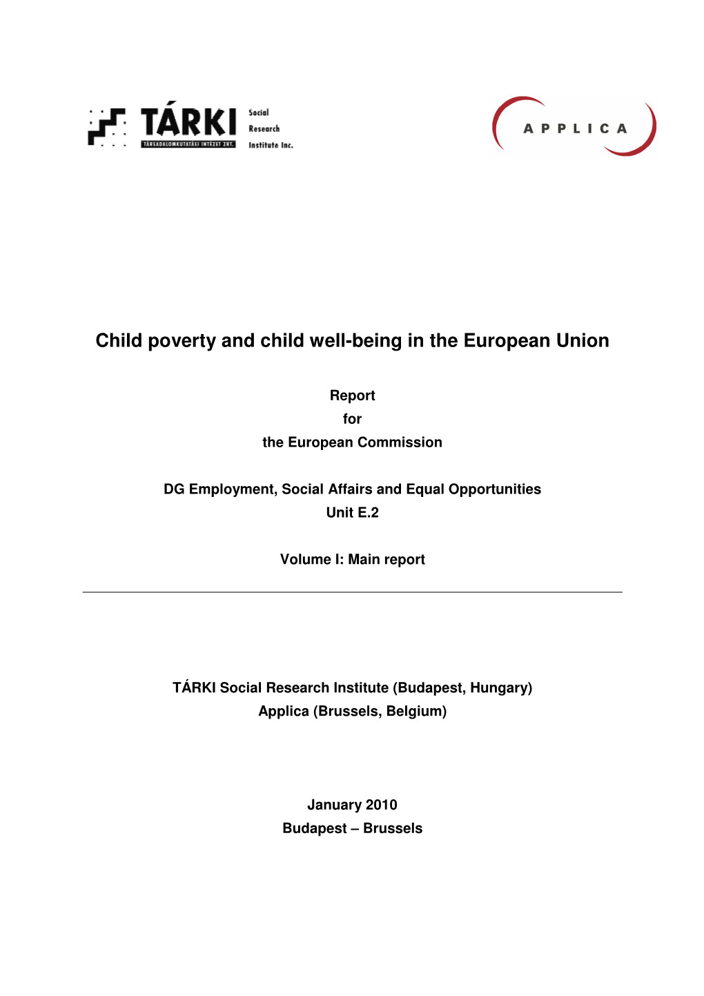 Child Poverty and Child Well-Being in the European Union