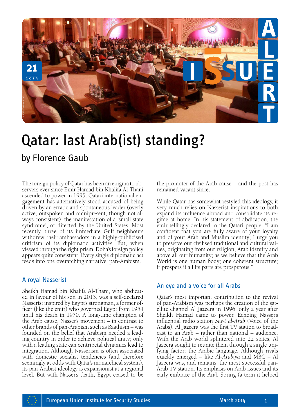 Qatar: Last Arab(Ist) Standing? by Florence Gaub