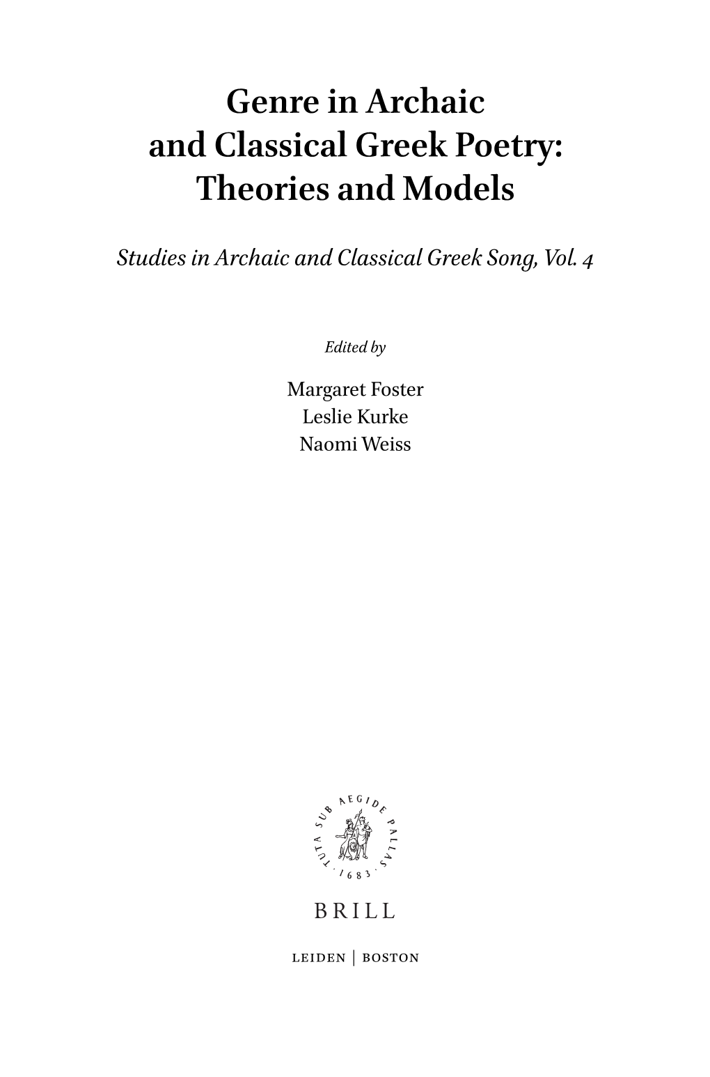 The Speaking Persona: Ancient Commentators on Choral Performance 109 Francesca Schironi