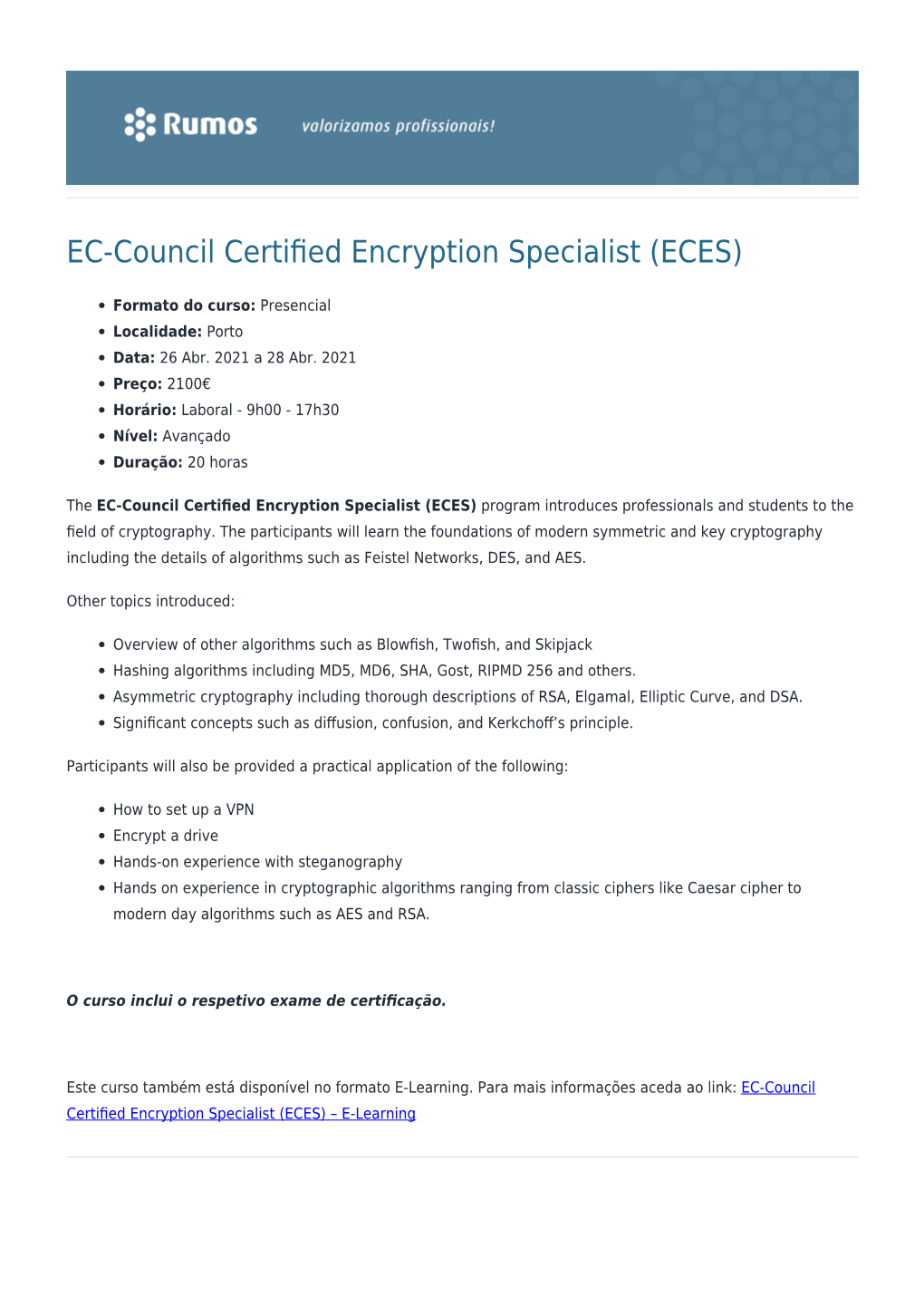 EC-Council Certified Encryption Specialist