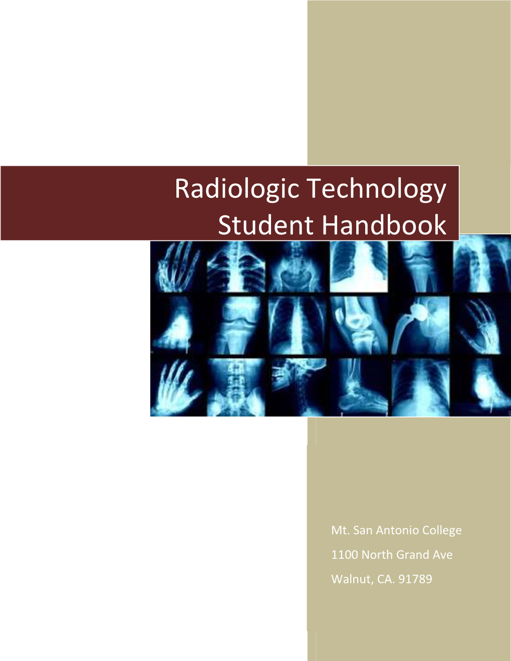 Radiologic Technology Student Handbook