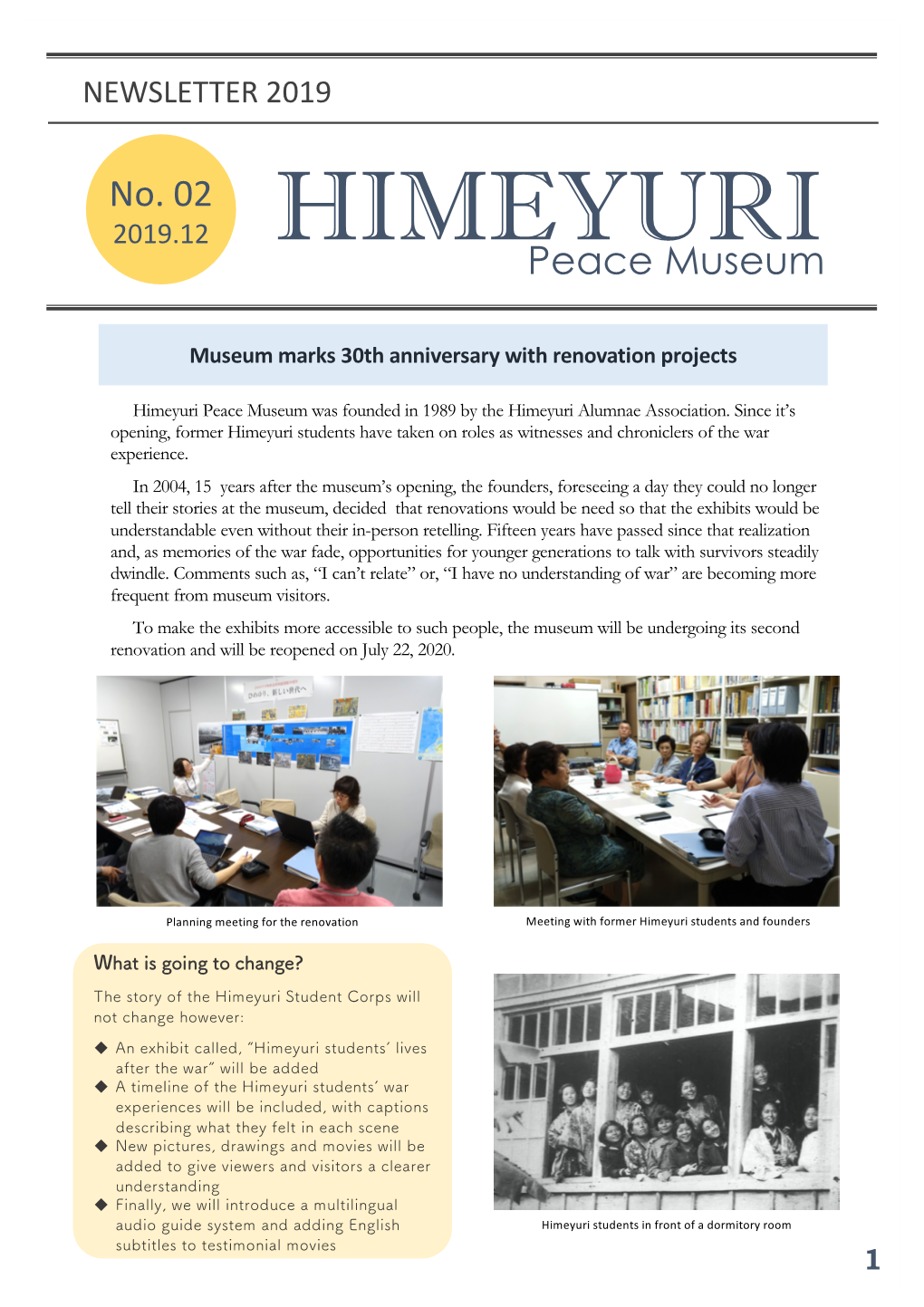 Himeyuri Peace Museum Was Founded in 1989 by the Himeyuri Alumnae Association