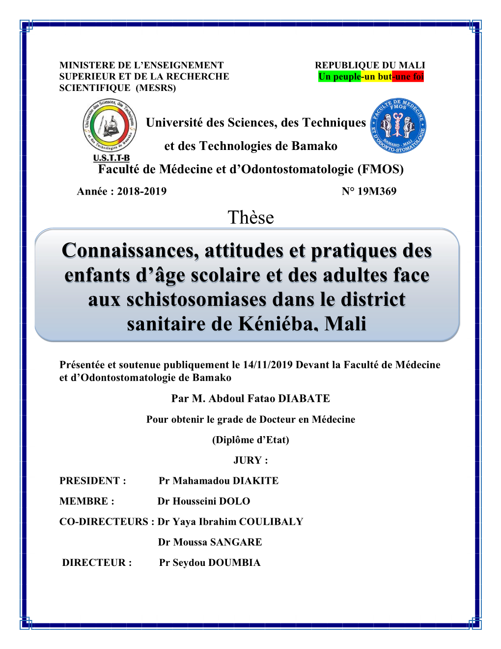 Connaissances, Attitudes Et Pratiques Des Enfants D'âge Scolaire Et Des