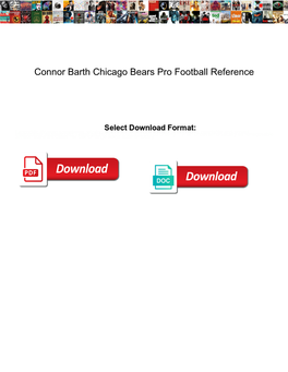 Connor Barth Chicago Bears Pro Football Reference