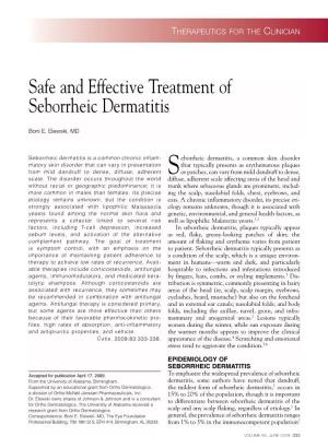 Safe and Effective Treatment of Seborrheic Dermatitis