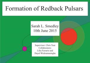 Formation of Redback Pulsars