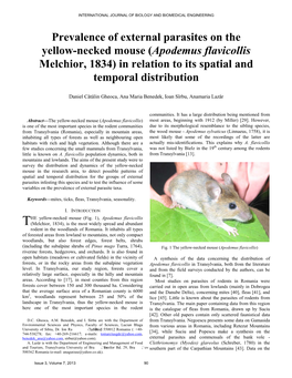 Prevalence of External Parasites on the Yellow-Necked Mouse (Apodemus Flavicollis Melchior, 1834) in Relation to Its Spatial and Temporal Distribution