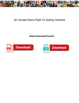Air Canada Direct Flight to Sydney Australia
