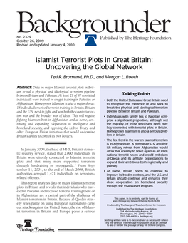 Islamist Terrorist Plots in Great Britain: Uncovering the Global Network Ted R