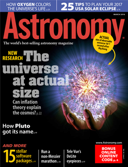 Astronomy Magazine Second After Big Bang NEW RESEARCH