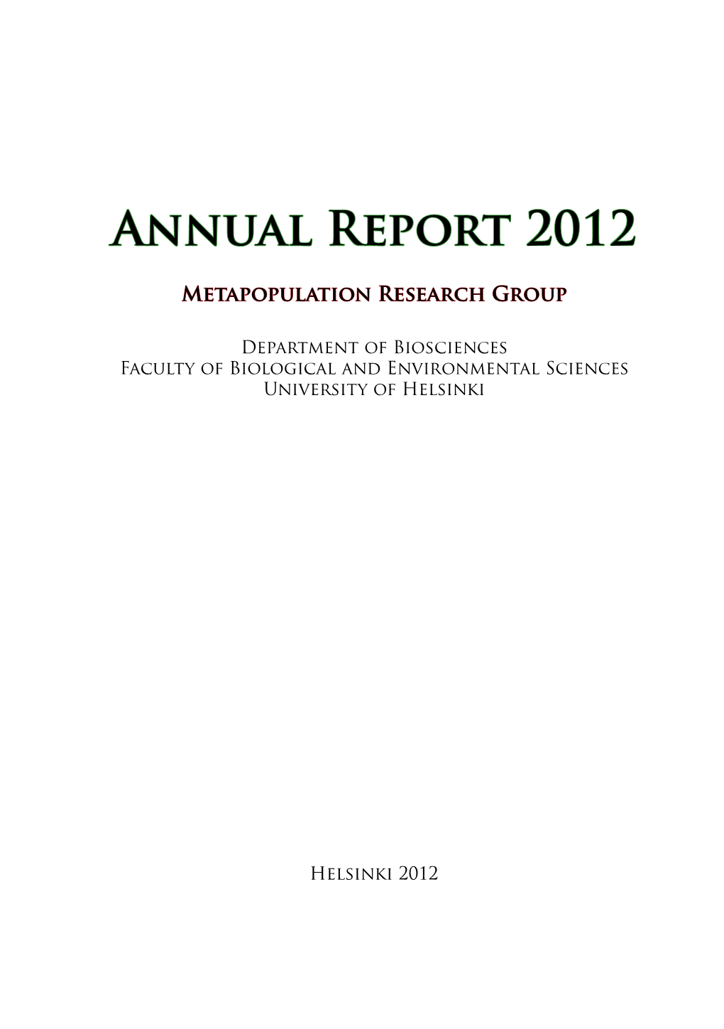 Annual Report 2012