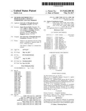 (12) United States Patent (10) Patent No.: US 9,662.400 B2 Smith Et Al