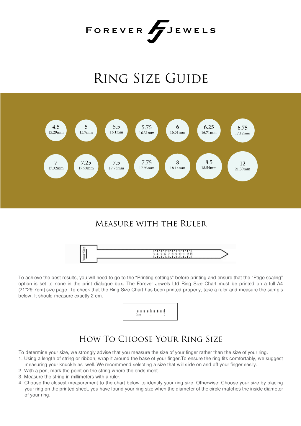 Ring Size Guide