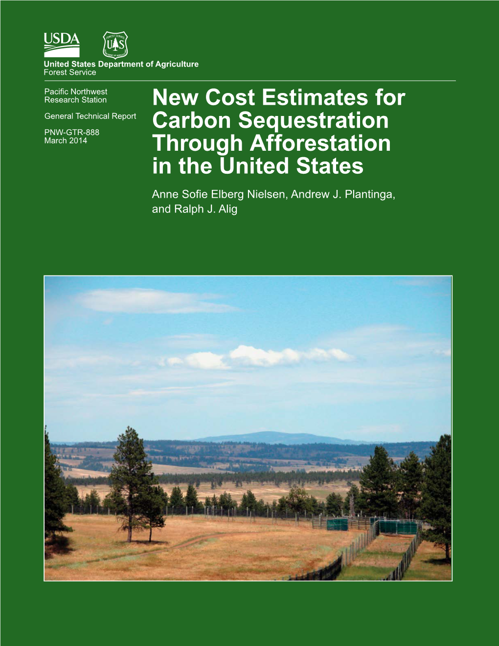 New Cost Estimates for Carbon Sequestration Through Afforestation in the United States