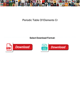 Periodic Table of Elements Cr