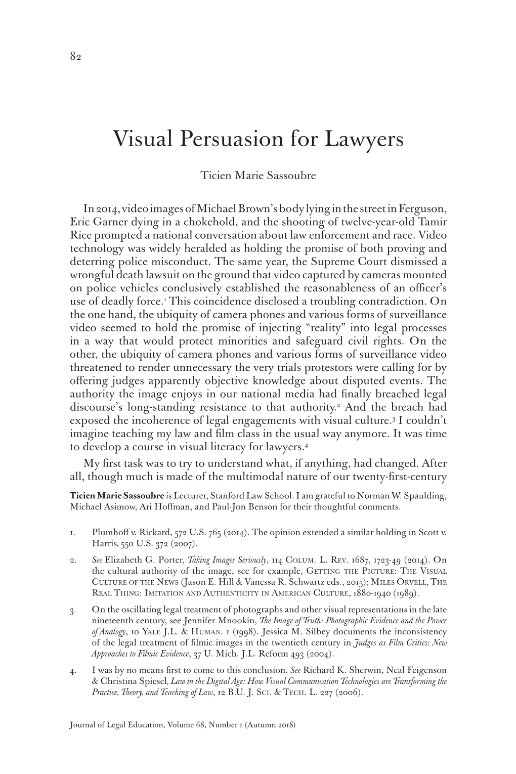 Visual Persuasion for Lawyers