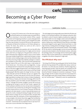 Becoming a Cyber Power