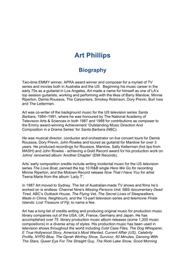 Art Phillips Biography