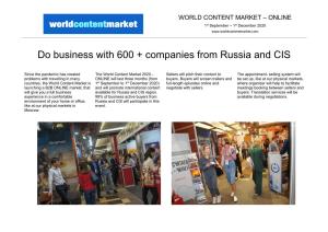 Do Business with 600 + Companies from Russia and CIS
