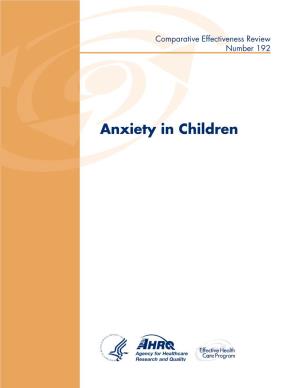 Anxiety in Children