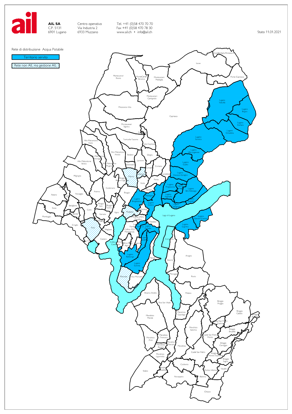 Rete Non AIL Ma Gestione AIL Territorio Servito Rete Di