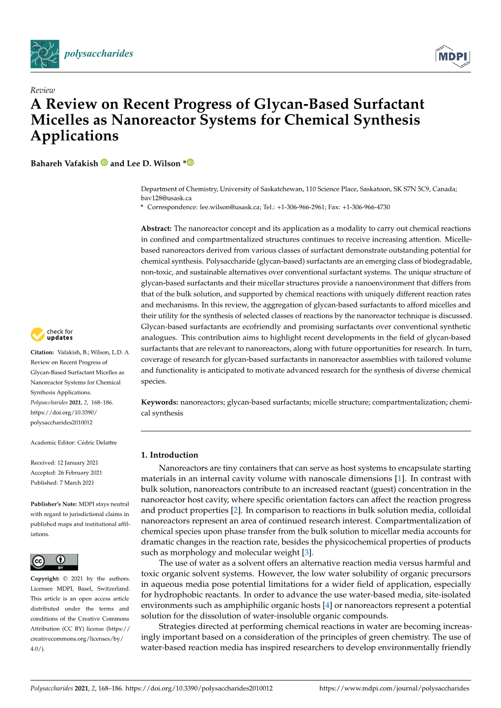 A Review on Recent Progress of Glycan-Based Surfactant Micelles As Nanoreactor Systems for Chemical Synthesis Applications