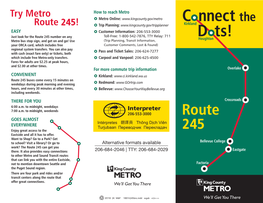 Try Metro Route 245!