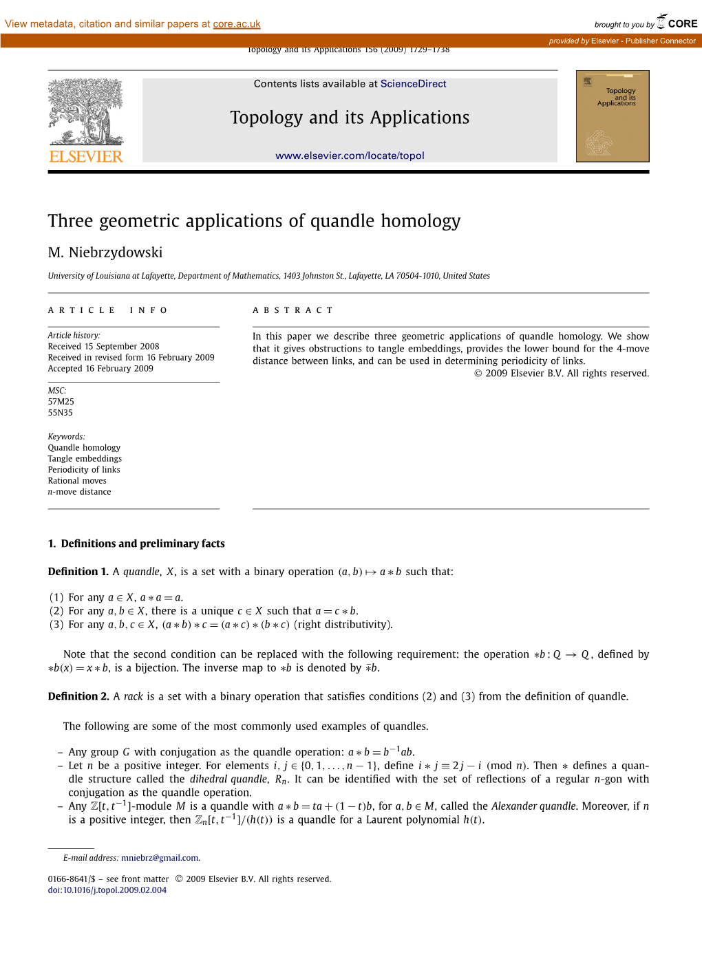 Three Geometric Applications of Quandle Homology