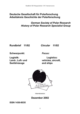 Arbeitskreis Geschichte Der Polarforschung