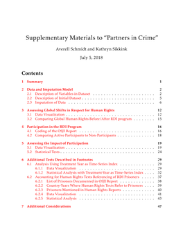 Supplementary Materials to “Partners in Crime”