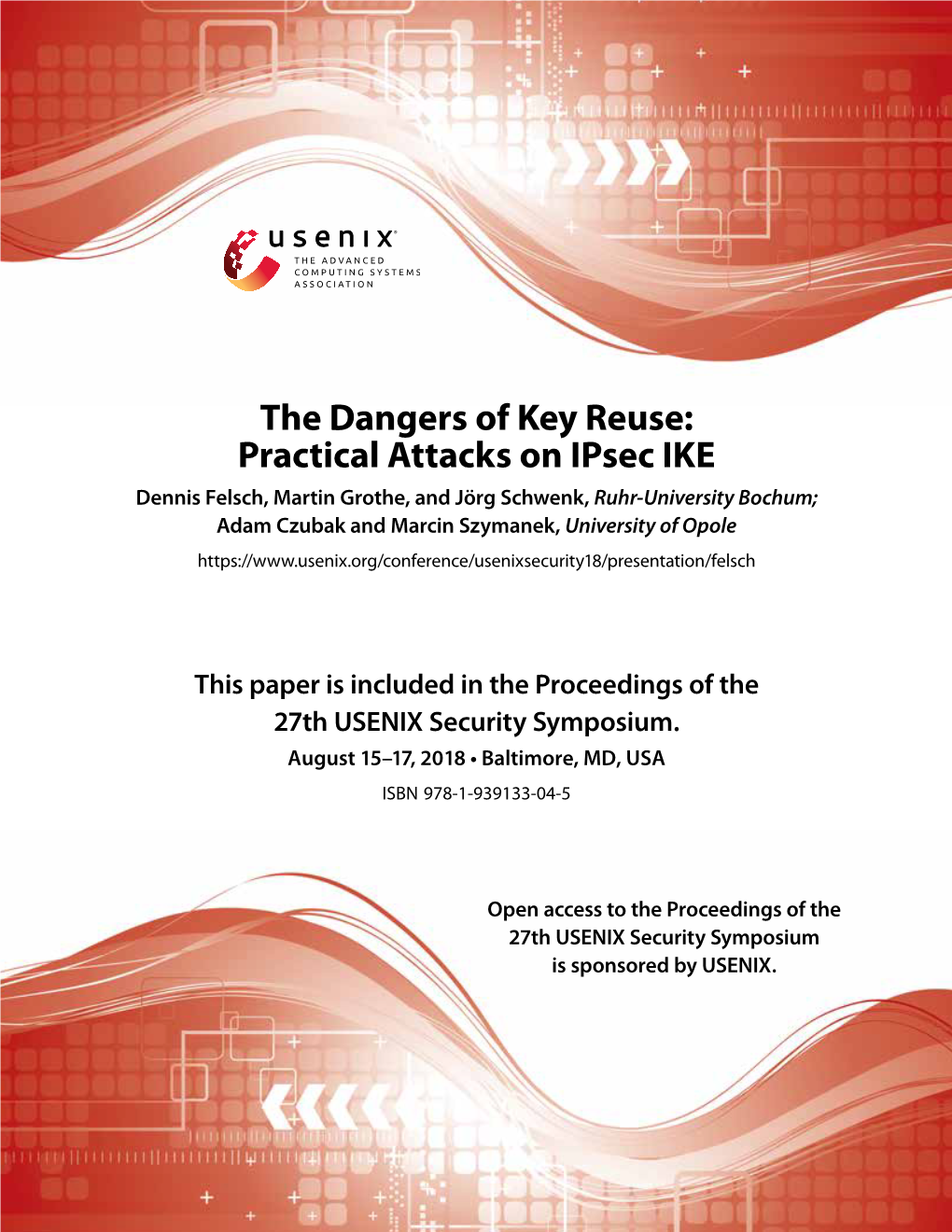 The Dangers of Key Reuse: Practical Attacks on Ipsec