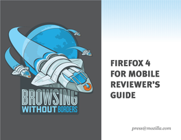 Firefox 4 for Mobile Reviewer's Guide